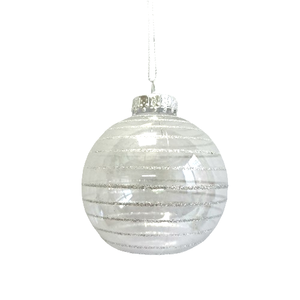 Boules suspendues de Noël argent or incassable clair 8CM matériau PET - Product Image 6