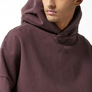 Men's Distressed Style Hoodie, <b>Thick</b> <b>Fleece</b> Lined, Custom Logo, High Quality, Loose Fit, Affordable Price, Wholesale - Product Image 4