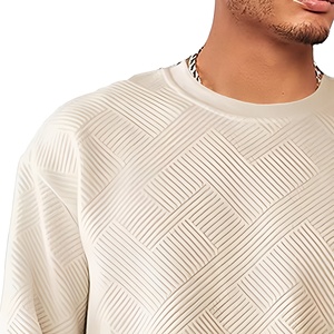 Sweat-shirt à col rond oversize pour homme de haute qualité, en coton molletonné, style streetwear décontracté, OEM - Product Image 6