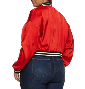 Nouveauté : Veste universitaire personnalisée à boutons, style patchwork, pour femme, respirante, avec doublure en toile et laine, coupe courte - Product Image 3