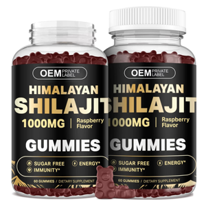 Gomitas de Shilajit del Himalaya 100% Puras OEM para Hombres y Mujeres, Sin Azúcar, 60 Gomitas con Ashwagandha para Fuerza y Energía - Product Image 5