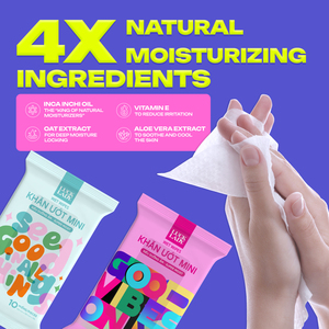 Toallitas Húmedas Extra Suaves No Tejidas de 15x20cm, Paquete de 6, Toallitas Femeninas Mini de Alta Calidad, Antibacterianas, Sin Fragancia, para el Cuidado de la Piel - Product Image 5