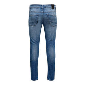 กางเกงยีนส์ออกแบบเองสำหรับผู้ชาย ขายส่ง กางเกงยีนส์ทรงสลิมฟิต ยีนส์ยืดดีไซน์เนอร์ สีน้ำเงินและสีดำ กางเกงยีนส์ผู้ชายแบบฟอก - Product Image 6