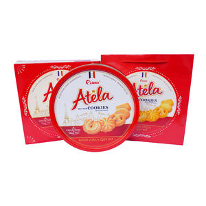 Galletas de Mantequilla Dulces al por Mayor 220G, Ingredientes Naturales, Empacadas en Caja de Lata Roja, OEM/ODM - Product Image 5