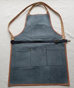 Waterproof Leather <b>Apron</b> for Kitchen <b>BBQ</b> Grill Durable Heat Resistant <b>Apron</b> Bulk Supply OEM Customization LPN-0235 - Product Image 3