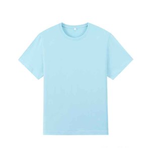 Camiseta de Algodón Lisa para Hombre, Cuello Redondo, Manga Corta, Corte Regular, Estilo Casual, Tejido Jersey, Color Sólido - Product Image 1