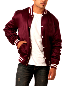Veste de baseball boutonnée en satin 100 % polyester de qualité supérieure avec logo personnalisé, vêtement de sport décontracté respirant, grande taille, hiver, style Letterman - Product Image 4