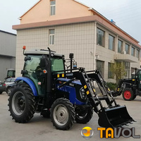 Tracteur agricole 90 CV 4x4 avec moteur Weichai, transmission automatique, pompe et chargeur frontal