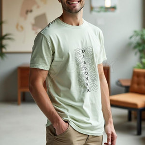 T-shirts pour hommes Street Wear à faible MOQ, respirants, à prix abordable, avec logo personnalisé - Product Image 2