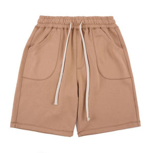 Short de sport décontracté pour homme en toile respirante non tissée de haute qualité, taille haute avec cordon de serrage, séchage rapide, style uni teint - Product Image 1