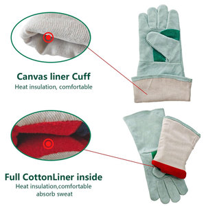 Gants de mécanicien imperméables pour travaux en extérieur, utilisation professionnelle, logo personnalisé, gants de travail en cuir de sécurité à bas prix - Product Image 2