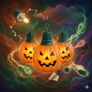 Luces Decorativas Minimalistas de Calabaza para Halloween - Perfectas para decorar casas, escaparates y espacios de oficina. - Product Image 1