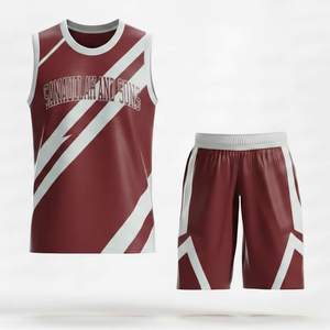 <b>Men</b> Basketball Kit Quick Dry Jersey and Shorts Lightweight Athletic Sportswear Set - Product Image 1