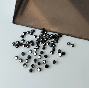 Diamants naturels noirs de qualité supérieure, taille brillant, 1,75 mm, 2 mm, 2,50 mm, certifiés IGI, vente en gros de diamants en vrac pour bijoux - Product Image 1