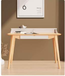 Modern Scandinavian Wood Writing <b>Desk</b> With Storage <b>Drawer</b> For Home Office Furniture - Product Image 3