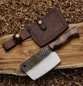 Cuchillo de carnicero nórdico hecho a mano de acero al carbono con mango de resina de panal de abeja, espiga completa, ambidiestro - Product Image 2