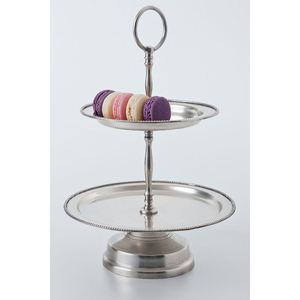 Stylish 2 Tier Metal <b>Cake</b> <b>Stand</b> ith Handle Dessert Display Rack <b>for</b> Wedding Party Birthday Cupcake Display <b>Stand</b> On <b>Sale</b> - Product Image 4
