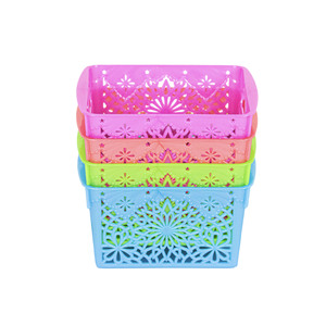 Premium PP Eco-Friendly Storage Basket with Handles for Organizing Makeup <b>Tools</b> Office Supplies Living Room & Kitchen Essentials - Product Image 2