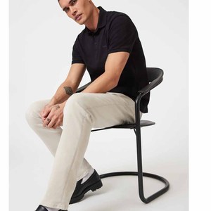Jean en denim coupe droite pour homme Twin City, taille mi-haute, coupe ajustée, en coton, style décontracté automne, couleur unie, délavage classique - Product Image 4