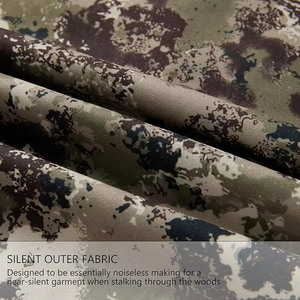 GRACE <b>SIGN</b> Unisex Soft <b>Shell</b> Anti-UV Windproof Camouflage Full-Sleeve Hunting Jacket for Winter - Product Image 5