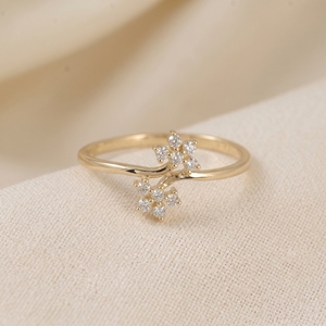 Nuevo Anillo de Oro Sólido de 9k Hecho a Mano con Diamante Cultivado en Laboratorio, Corte Brillante Redondo, Joyería para Mujer para Bodas y Fiestas - Product Image 6