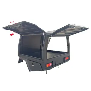 Nhôm tán công cụ hộp UTE khay tán đôi cabin Bạc xe tải Camper 4x4