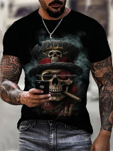 Camiseta de Hombre de Alta Calidad, Cuello Redondo, 100% Algodón, Estampada, Manga Corta, Estilo Casual, Transpirable, Secado Rápido, Ecológica - Product Image 2
