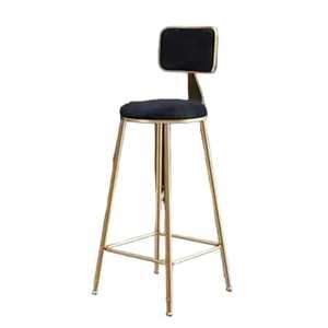 Modern Black Leather Bar <b>Stool</b> Metal Legs <b>Padded</b> Counter Height Chair Minimalist Kitchen Island <b>Stool</b> Industrial Barstool Seat - Product Image 4