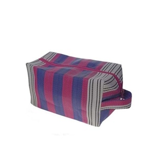 Customised Logo Label Zippered Top Premium Quality Striped Recycled Nylon Makeup <b>Organiser</b> Bag Fashion Cosmetic Beauty <b>Travel</b> - Product Image 5