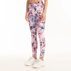 Womens Nylon-Spandex Blend <b>Workout</b> <b>Leggings</b> High-Waisted Gym Pants <b>with</b> <b>Pockets</b> Stretch Fitness Yoga Wear - Product Image 1
