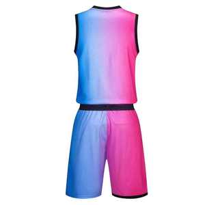 Ensemble d'uniformes de basketball sans manches à col en V, séchage rapide, respirant, polyester/coton, taille élastique, logo personnalisé sur le devant, maillot d'équipe - Product Image 2