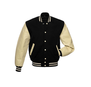 Chaqueta Varsity Unisex Premium de Alta Calidad Personalizada OEM al por Mayor para Adultos con Cierre de Cremallera, Hecha de Lana, Casual, con Parches de Dibujos Animados - Product Image 3