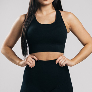 Soutien-gorge de sport personnalisé pour femme, grande taille, imprimé léopard, avec logo frontal, en tissu respirant et doux, et design dos nu, pour ensemble d'entraînement - Product Image 3