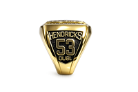 Bague de champion NDFL 2021, bague cocktail moderne en laiton plaqué or avec zircone cubique et pierres rouges, forme bouclier, bijoux pour homme