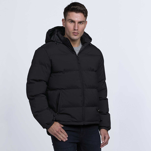 Chaquetas Acolchadas Negras de Poliéster 100% con Cierre, de Fábrica al Por Mayor, OMMIZ, Chaquetas de Invierno Personalizadas para Hombre de Alta Calidad - Product Image 2