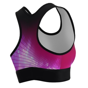 High <b>Support</b> Lightweight Comfortable Seamless Padded Sports Bra Girls Workout <b>Crop</b> <b>Top</b> Breathable Quick Dry Printed Gym Yoga - Product Image 3