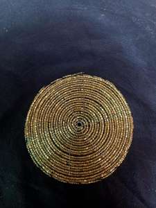 Mantel Individual Ovalado de 14 Pulgadas Hecho a Mano con Cuentas, Técnica de Jacquard de Algodón Bordado, Antideslizante, Lavable, Ecológico para el Hogar - Product Image 5