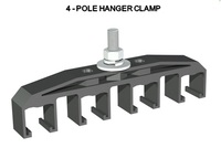 Pince de fixation pour câble en acier inoxydable, montage en surface, support de câble électrique, pas de 50 mm, usage intensif