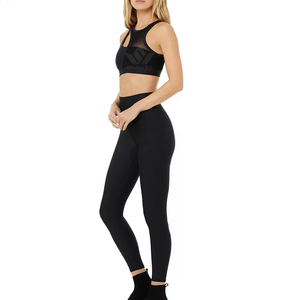 Ensemble de yoga 2 pièces pour femme : Soutien-gorge de sport asymétrique et leggings taille haute extensibles et respirants pour la gym, le fitness et l'entraînement - Product Image 4
