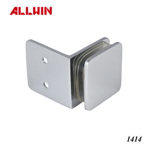 ALLWIN-Étagère de douche murale à 90 degrés, modèle 1463, en laiton, avec pince pour verre, disponible en pouces et mesures métriques - Product Image 2