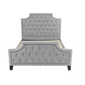 Letto matrimoniale imbottito grigio - Product Image 3