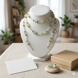 Collar de Cuentas de Piedras Preciosas en Capas para Mujer - Product Image 3