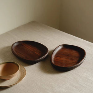 Bol décoratif moderne pour la maison, bol en bois scandinave, bol en bois Japandi, bol en bois style farmhouse - Product Image 4