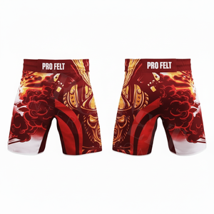 กางเกงขาสั้น MMA คุณภาพพรีเมียมสำหรับผู้ชาย สำหรับฝึกซ้อมและต่อสู้ แห้งเร็ว ระบายอากาศได้ดี รับสกรีนโลโก้ ออกแบบเพื่อประสิทธิภาพในการเล่นกีฬา - Product Image 6