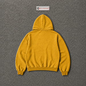 Sudadera con Capucha Dorada con Ilustración de Personajes Divertidos, Estilo Urbano Lavado, Oversize, Casual, Unisex, Vintage - Product Image 6