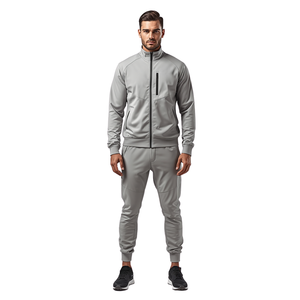 Men <b>Techwear</b> Performance Quick Dry Lightweight Hooded Full Zip <b>Jacket</b> Jogger Set 100% Polyester - Product Image 1