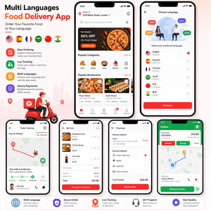 Meilleures applications mobiles de livraison de repas multilingues personnalisables, version entreprise, rapides, sécurisées, compatibles Android, iOS et Web - Product Image 1
