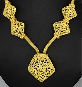 Joyería de oro de enchapado en oro, conjunto de joyería de estilo africano tradicional - Product Image 2