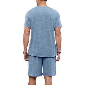Ensemble 2 pièces décontracté pour homme : short confortable à taille élastique avec poches et t-shirt respirant à manches courtes - Product Image 5