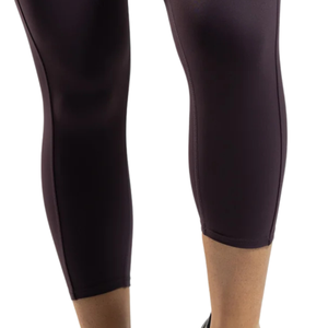 Leggings Capri Femme Taille Haute Violet Foncé Compression Gym Fitness Yoga Entraînement Extensible Athlétique Vêtements de Performance - Product Image 6